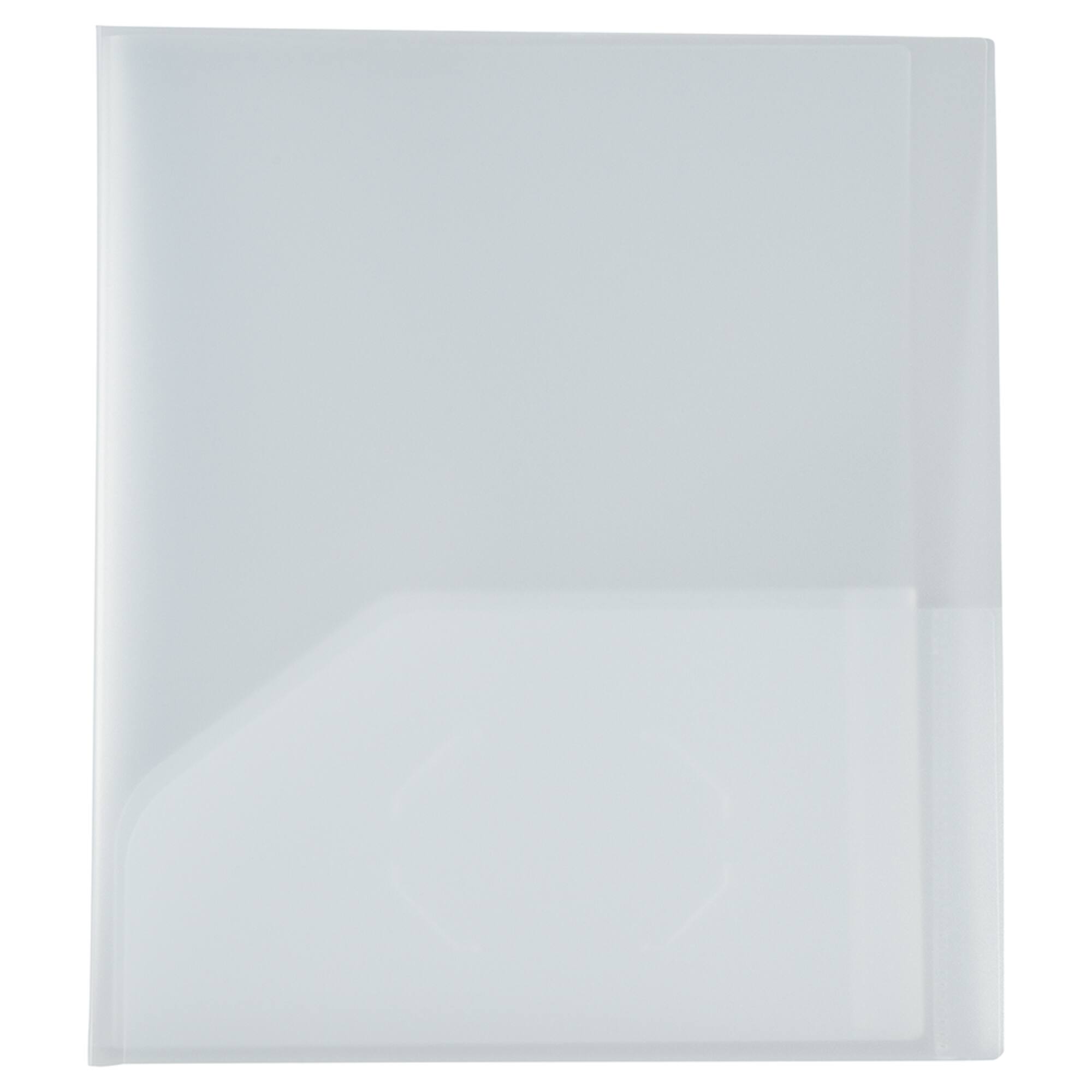 JAM Paper Clear Heavy Duty Plastic 10-Pocket Folder, 3ct.